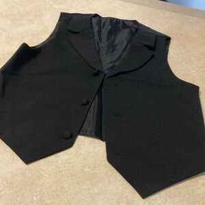 Boys size 5 formal black vest
